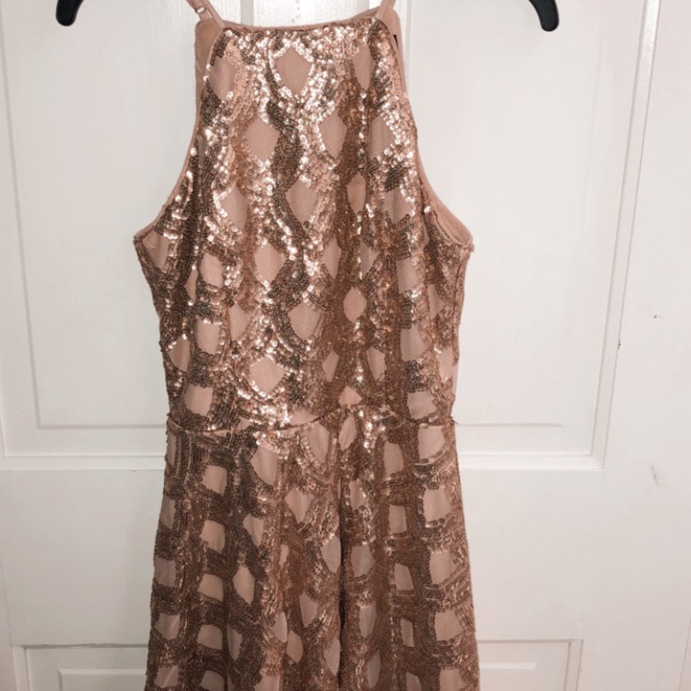 Lulus Rose Gold Short Dress